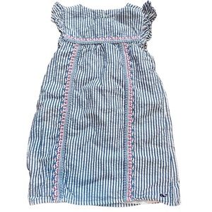 VINEYARD Vines 100% Cotton Girls Size 5 Summer Dress With Embroidery Detail
